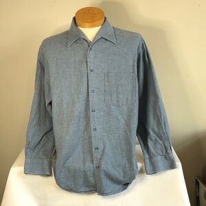 Classic Blue Casual Button-Down Shirt